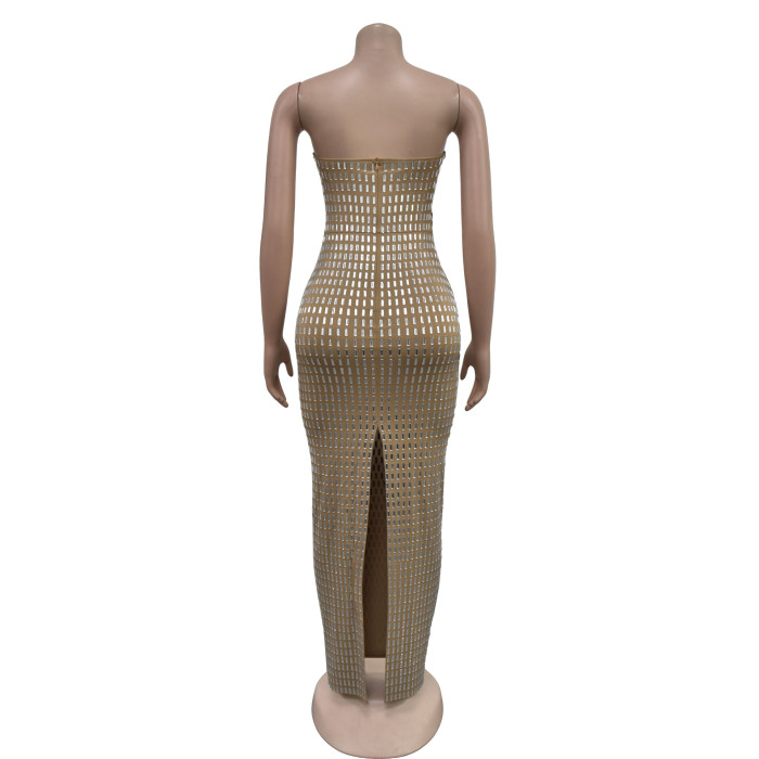 Women Solid beaded sleeveless dress