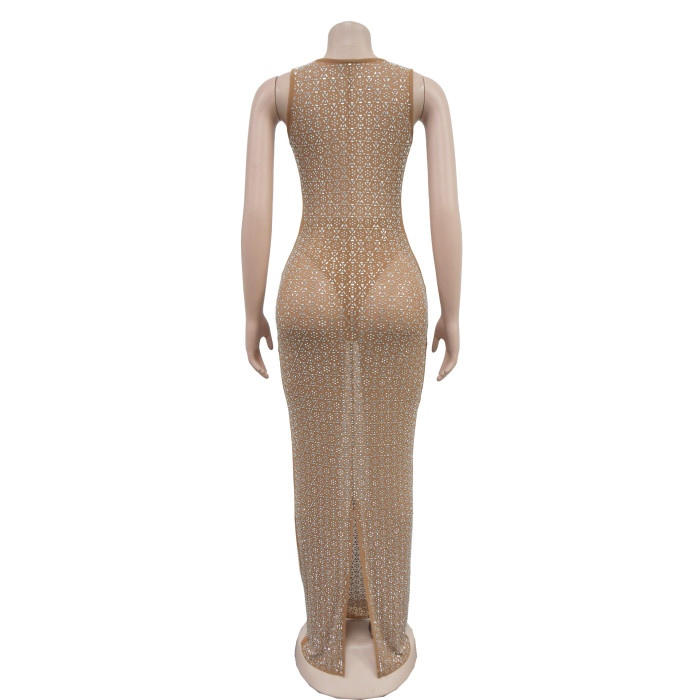 Women Sexy Mesh See-Through Dress