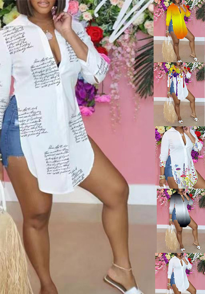 Women's Style Long Sleeve Printed Shirt