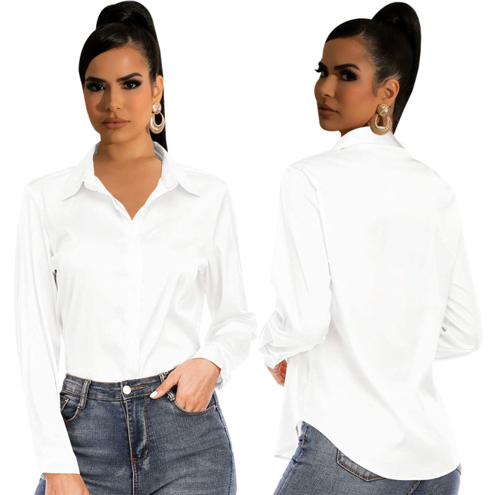 Casual Fashion Solid Women's Shirt Dress