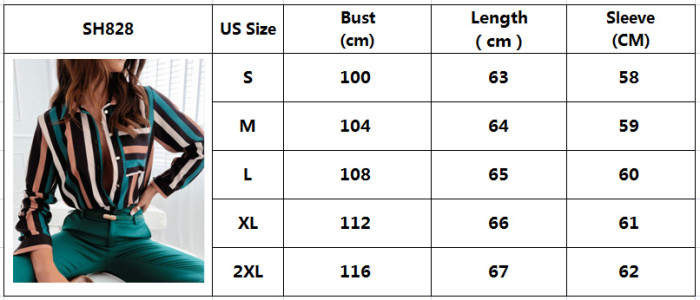 Women Shirt Regular Digital Printing Blouse Spring Autumn Chic Long Sleeve Shirt