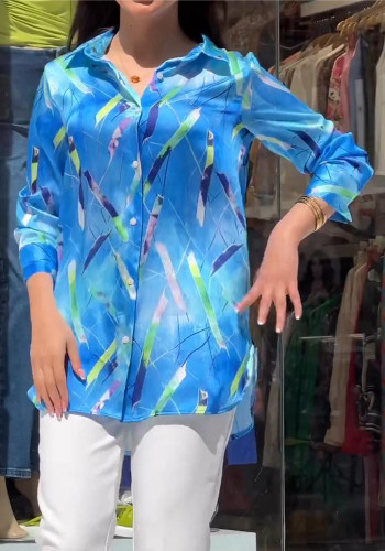 Women Long Sleeve Printed Shirt