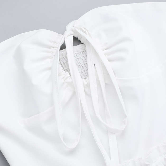Summer Strapless Halter Neck A-line Dress