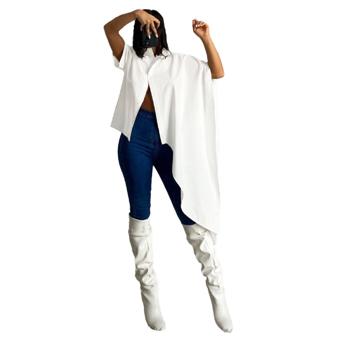 Women's Irregular Shirts Fashion Loose Blouse