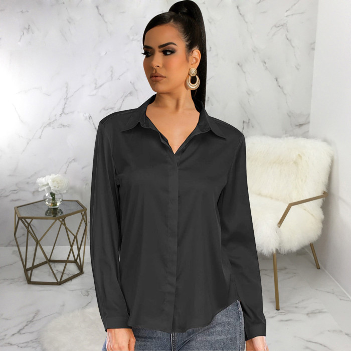 Casual Fashion Solid Women's Shirt Dress