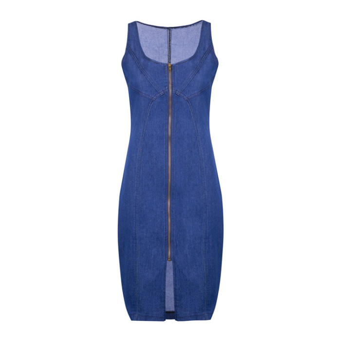 Women Sleeveless Denim Dress