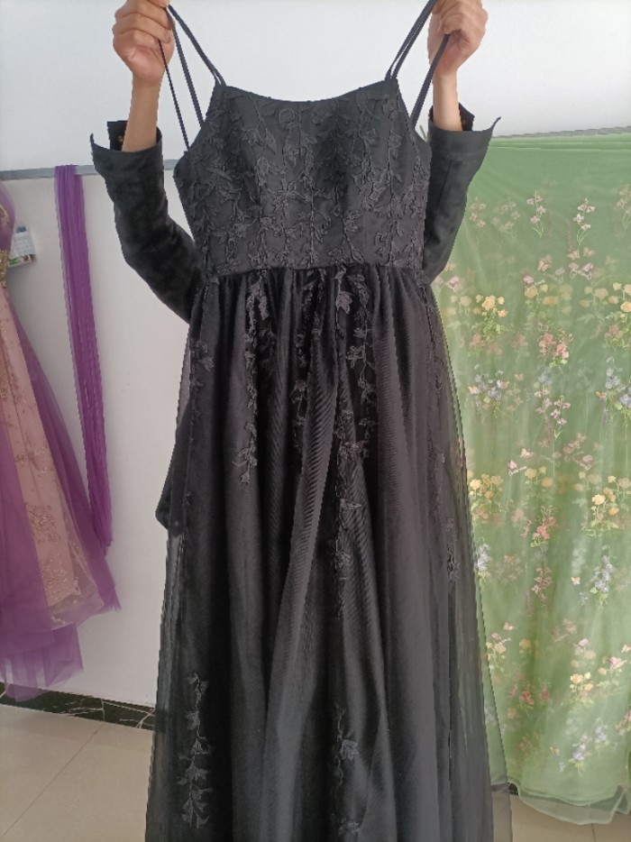 Women summer lace applique party dance evening dress