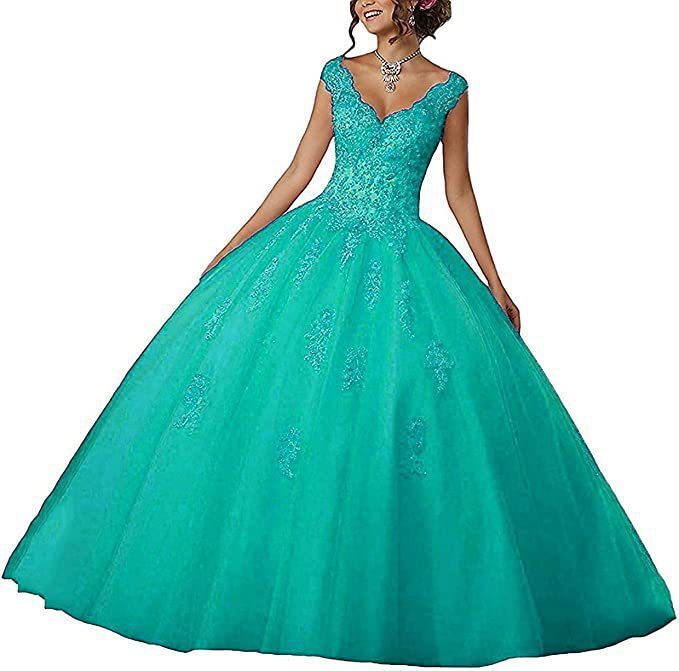 Bride Princess Fantasy Chic V-Neck Puffy Wedding Dress