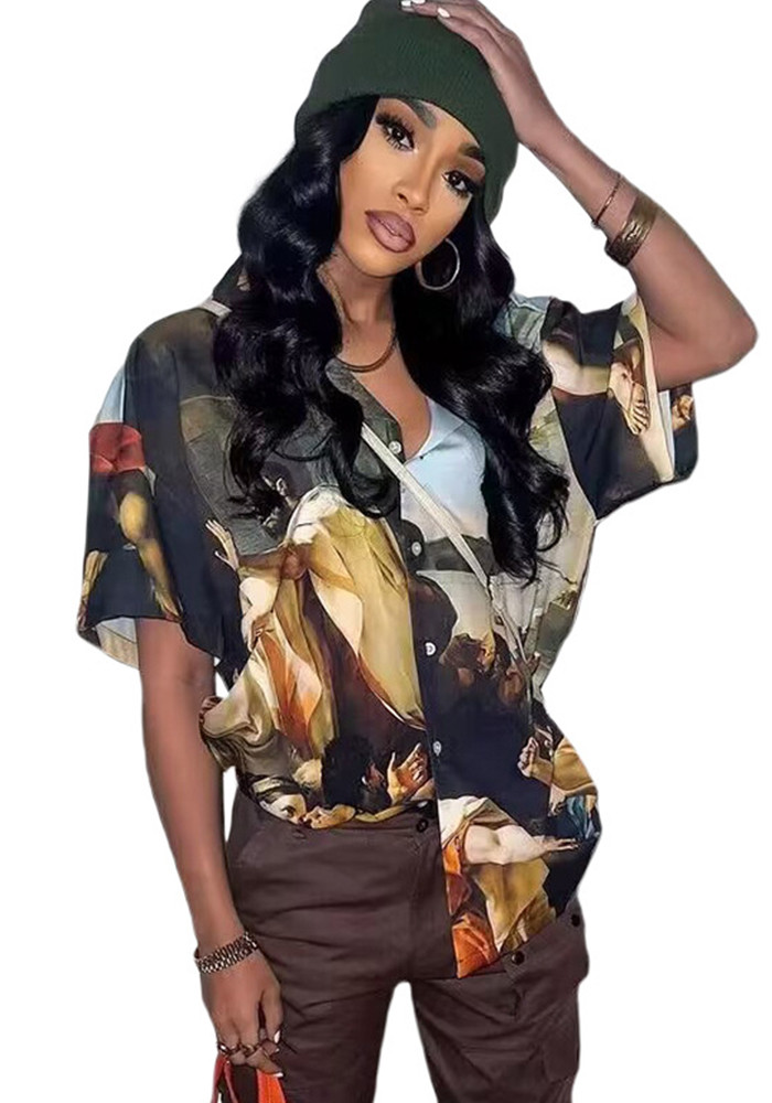 Women's Fashion Casual Print Top