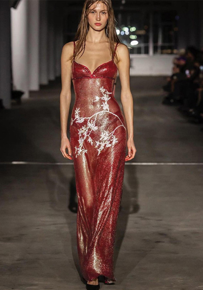 Women Summer Sexy See-Through Strap Dress