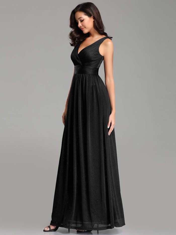 Elegant Sexy V-Neck Low Back Evening Dress Formal Party Gown