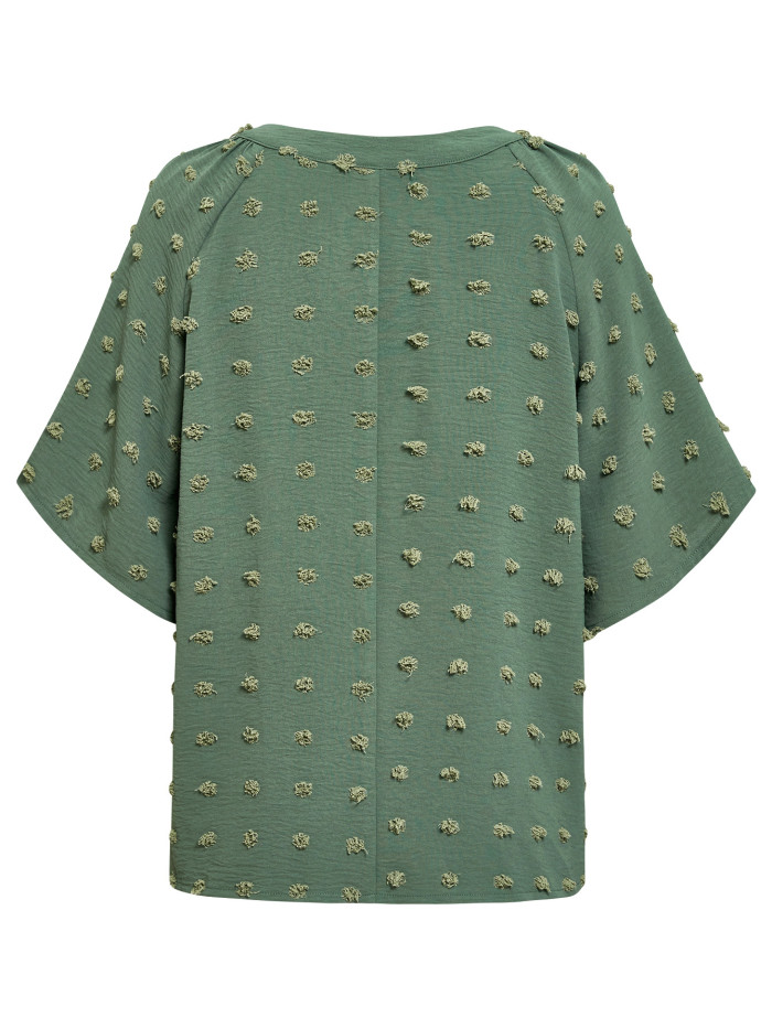 Spring Summer women's clothing Casual style v-neck solid color top