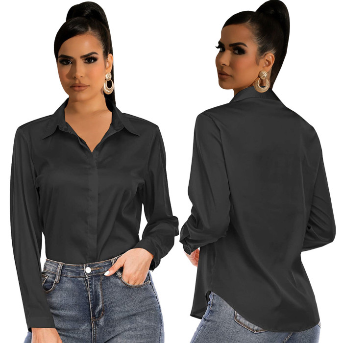 Casual Fashion Solid Women's Shirt Dress