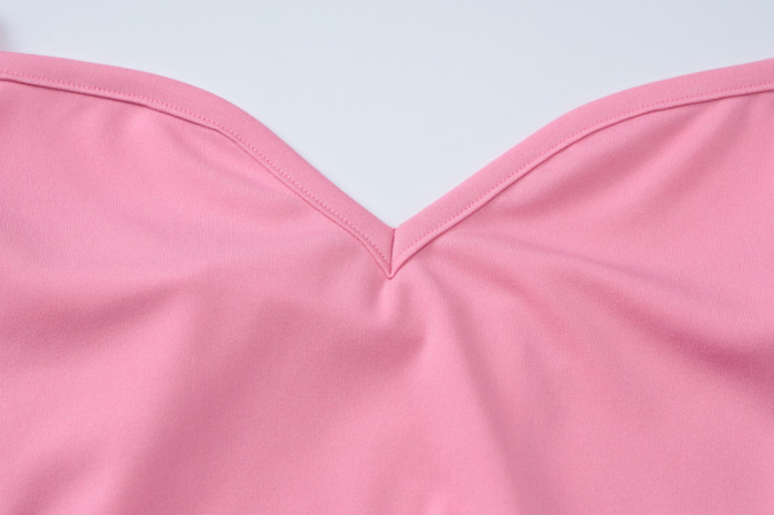 Summer Women Solid Suspender Dress