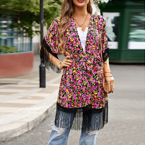 Printed Blouse Women's Summer Chic Elegant Top