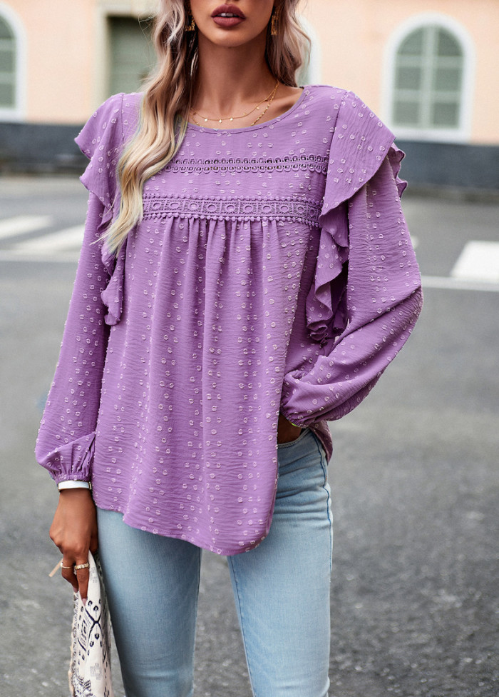 Womens Casual Long Sleeve Solid Shirt