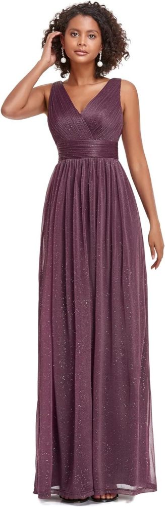 Elegant Sexy V-Neck Low Back Evening Dress Formal Party Gown