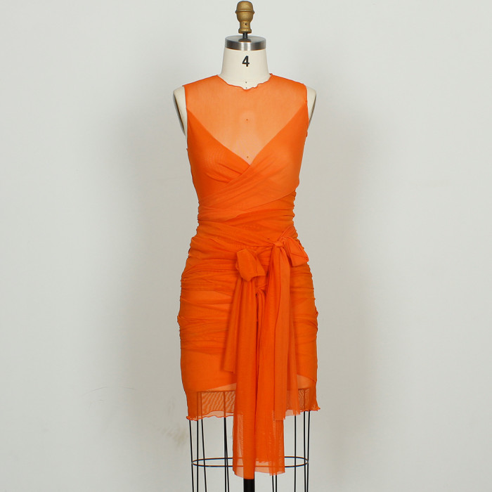 Women sexy mesh dress