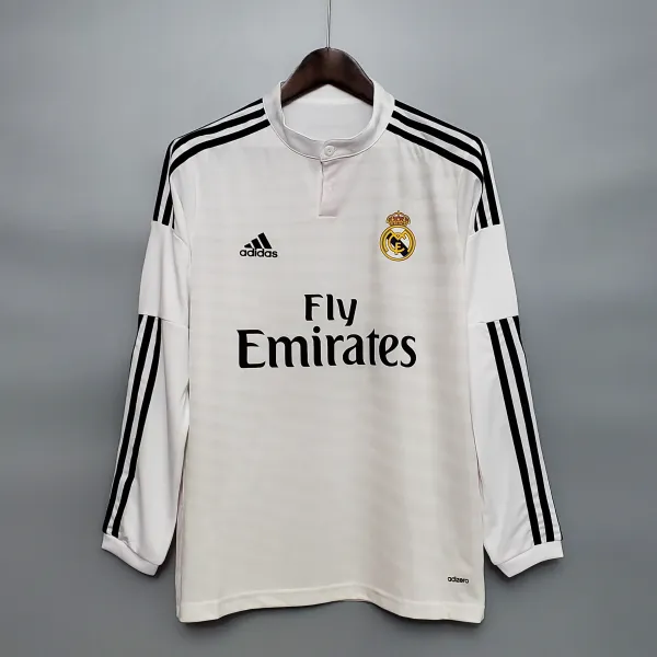 14-15 Real Madrid Home Long Sleeve Retro Jersey/14-15皇马主场长袖