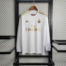 19-20 Real Madrid Home Long Sleeve Jersey/19-20 皇马主场长袖复古