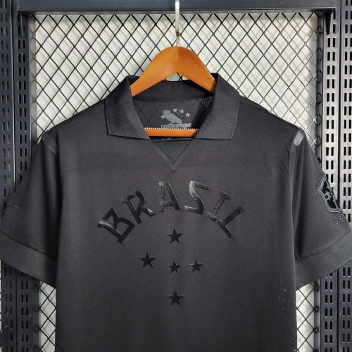 2013 Brazil Black Retro Jersey/2013 巴西黑色复古