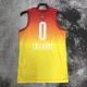 2023 NBA All Star Yellow 0#LILLARD Hot Pressed Jersey