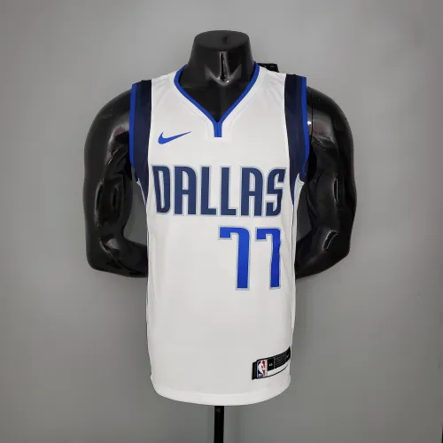 DONCIC#77 Mavericks home White NBA Jersey