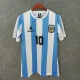 1986 Argentina Home Jersey with 10# MARADONA/1986 阿根廷主场带10号马拉多纳