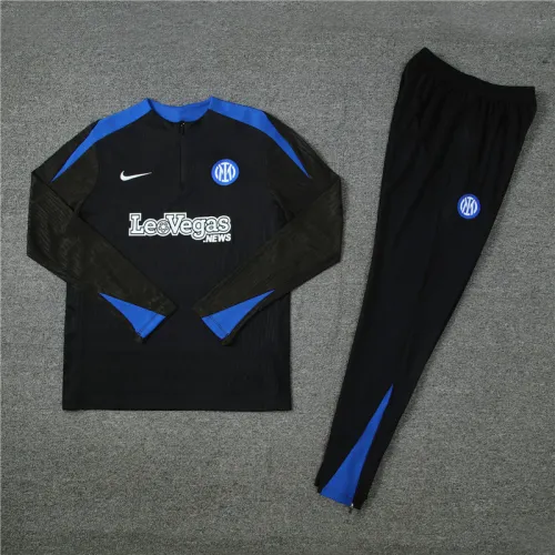 24-25 Inter Milan Black Player Version Training Suit/24-25国米半拉训练服，球员版
