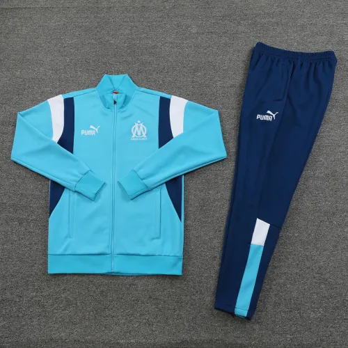 23-24 Olympique Marseille Jacket Tracksuit/23马赛01天蓝夹克套装