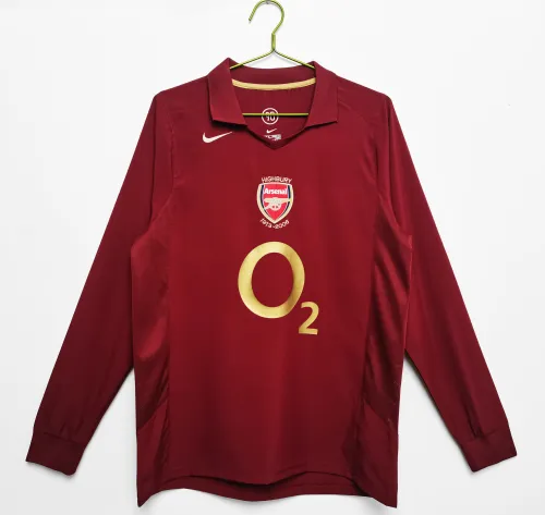05-06 Arsenal Home Retro Long Sleeve Jersey/05-06 阿森纳主场长袖