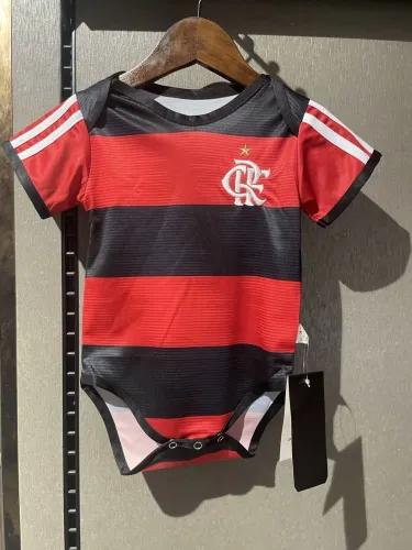 23-24 Flamengo Home Baby Onesies/23-24 弗拉门戈主场婴儿装
