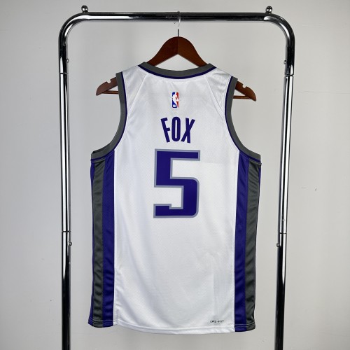 2023 Sacramento Kings Home FOX #5 NBA Jersey/23赛季国王队主场5号福克斯