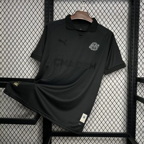 24-25 Olympique Marseille 125th Anniversary Black Fans Jersey/24-25马赛周年版黑色球迷版