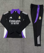 24-25 Real Madrid Black Training Suit/ 24-25皇马半拉训练服
