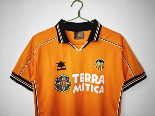 99-00 Valencia Away Retro Jersey/99-00 瓦伦西亚客场球衣