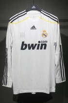 09-10 Real Madrid Home Long Sleeve Retro Player Jersey/09-10 皇马主场长袖复古