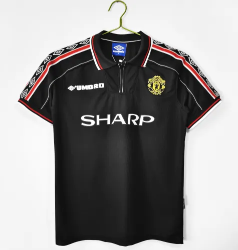 98-99 Manchester United Black Retro Jersey/98-99曼联黑色复古