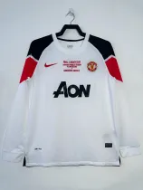 10-11 Manchester United Away Champions League long sleeve Retro Jersey/10-11曼联客场长袖，欧冠版
