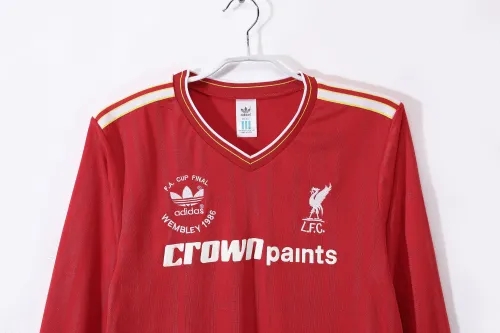 86-87 Liverpool Home Retro Long Sleeve Jersey/86-87利物浦主场长袖