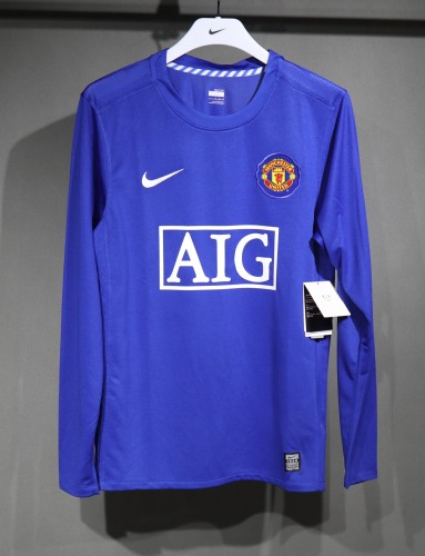 08-09 Manchester United Third Player Long Sleeve Retro Jersey/08-09曼联第二客场球员长袖