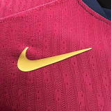 2024-25 Barcelona Home Long Sleeve Player Version (Big Sponsor)(The player version is more slim fit, it is recommended to buy one size larger)