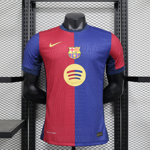2024-25 Barcelona home player version jersey(The player version is more slim fit, it is recommended to buy one size larger)