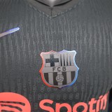 2024-25 Barcelona away black player version jersey(The player version is more slim fit, it is recommended to buy one size larger)