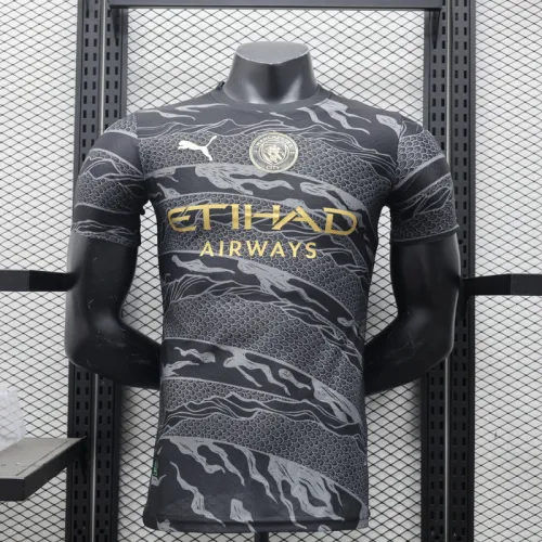 2024-25 Manchester City Dark black player version jersey(The player version is more slim fit, it is recommended to buy one size larger)