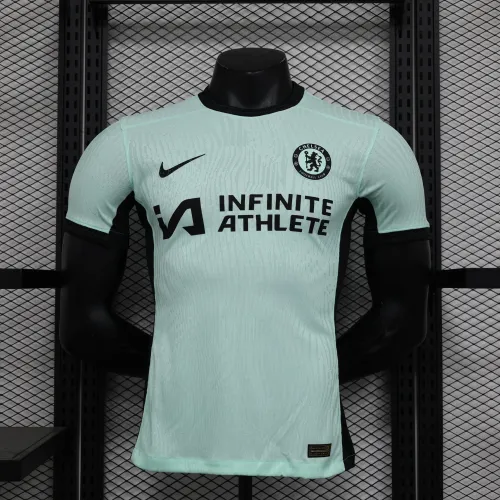 2023-24 Chelsea third green player version jersey(The player version is more slim fit, it is recommended to buy one size larger)