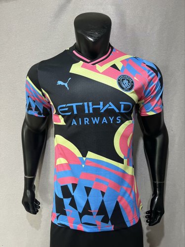 2024-25 Manchester City Rainbow special player version jersey(The player version is more slim fit, it is recommended to buy one size larger)