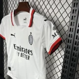 2024-25 AC Milan Away white kids kit