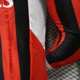 2024-25 AC Milan home long sleeve player version jersey(The player version is more slim fit, it is recommended to buy one size larger)