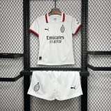 2024-25 AC Milan Away white kids kit